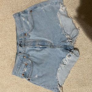 Levi light wash shorts
